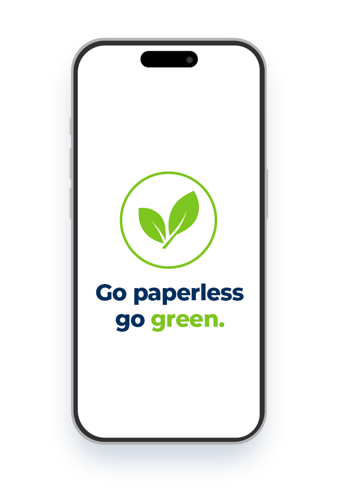go paperless, go green mobile phone alternative