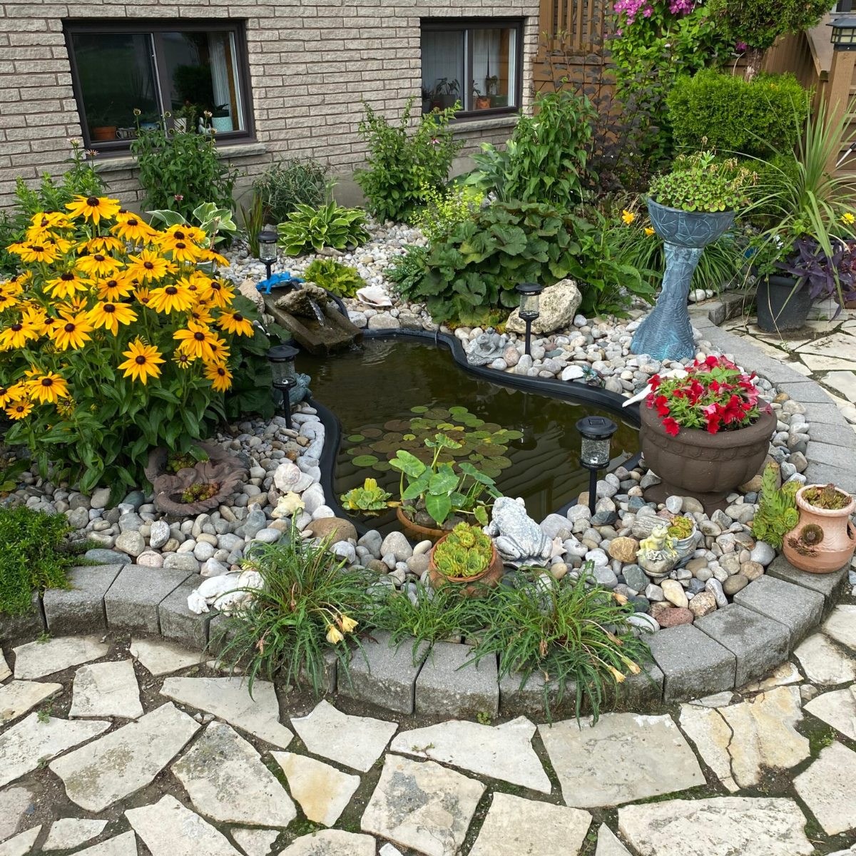 Round Pebble Flower Garden – Rock Garden